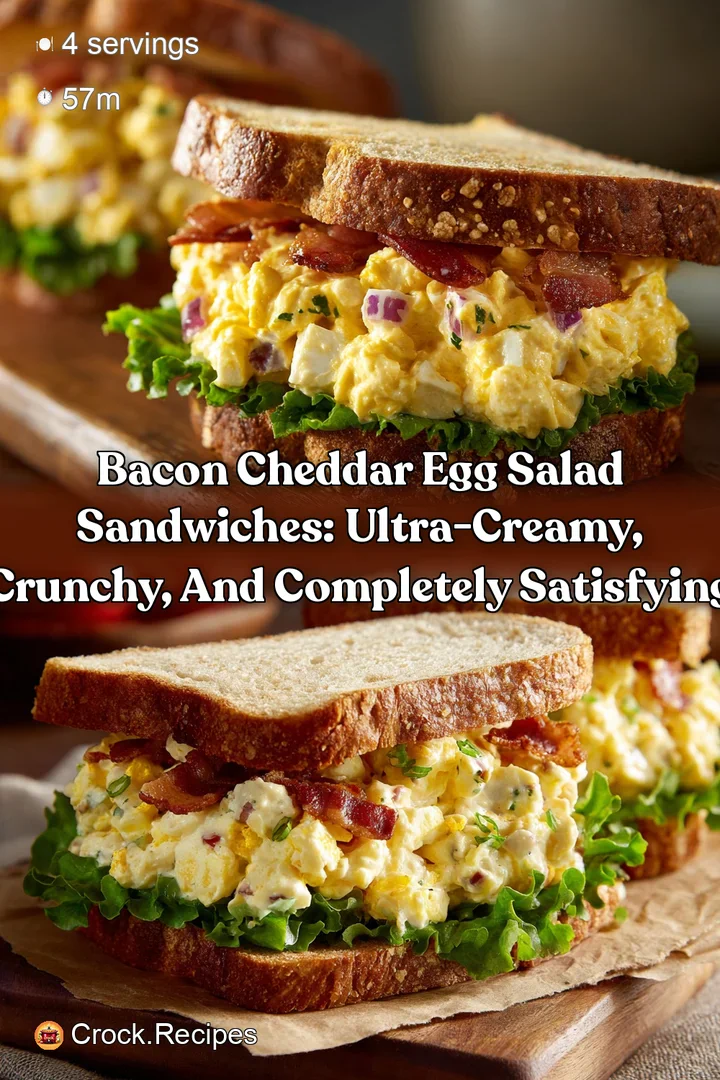 Bacon Cheddar Egg Salad Sandwiches: Ultra-Creamy Crunchy and Completely Satisfying