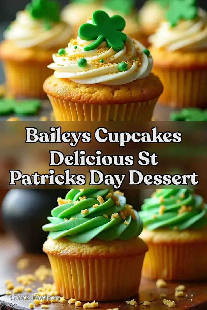 Baileys Cupcakes Delicious St Patricks Day Dessert
