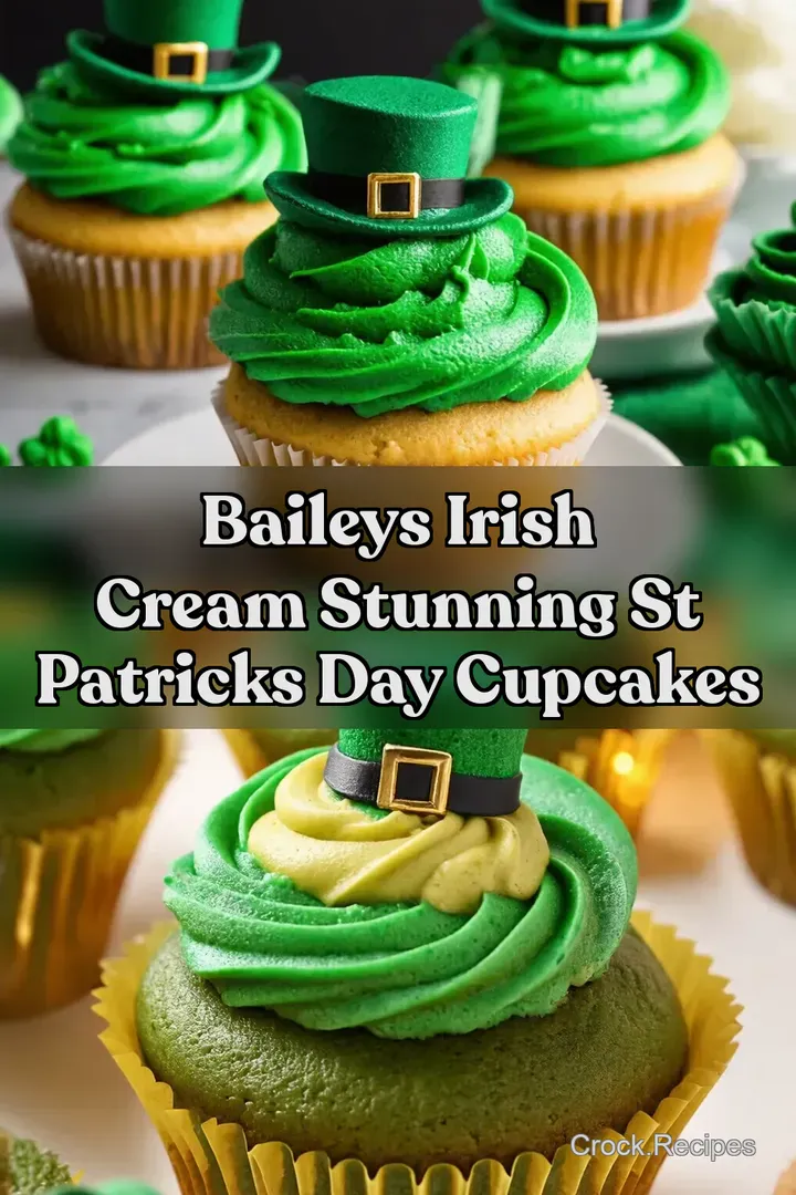 Baileys Irish Cream Stunning St Patricks Day Cupcakes
