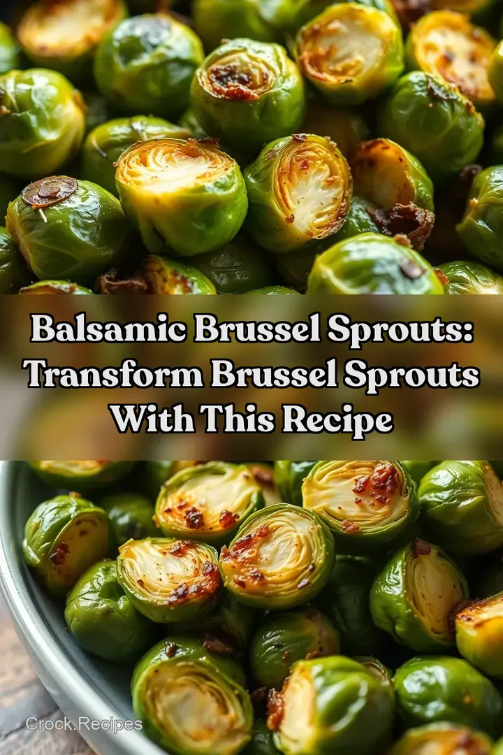 Balsamic Brussel Sprouts: Transform Brussel Sprouts with This Recipe : PIN FOR LATER Balsamic Brussel Sprouts: Transform Brussel Sprouts with This Recipe