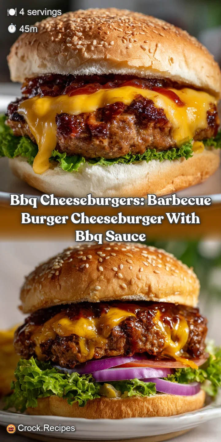 BBQ Cheeseburgers: Barbecue Burger Cheeseburger With Bbq Sauce