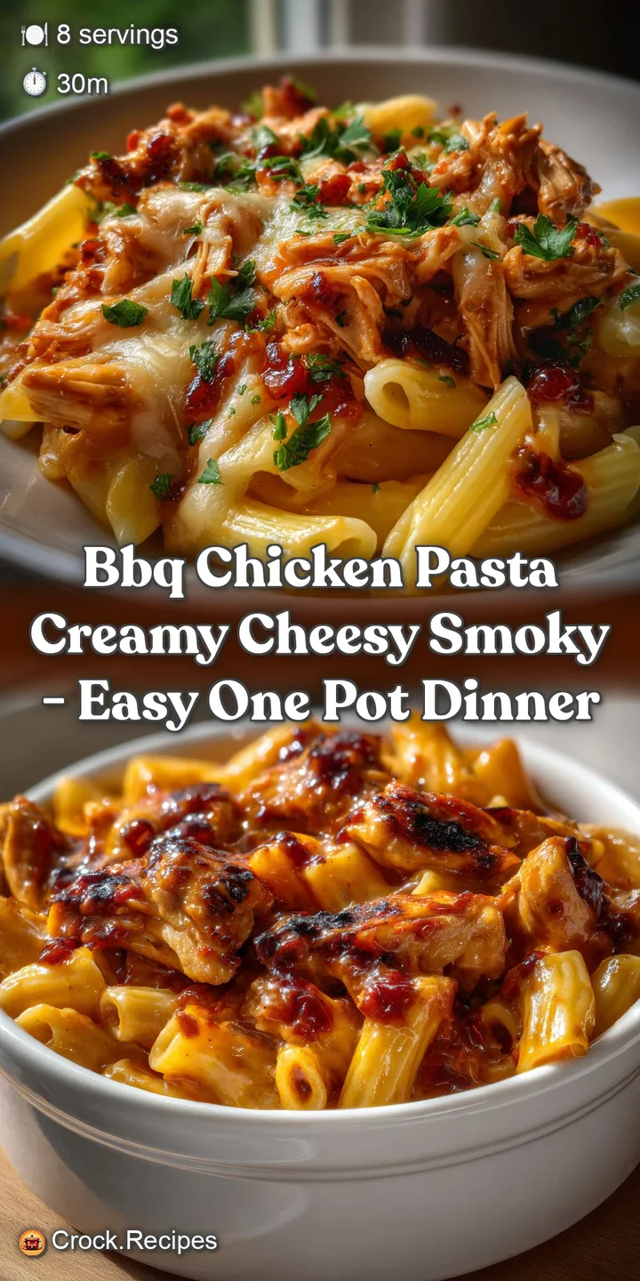 BBQ Chicken Pasta creamy cheesy smoky - Easy One Pot Dinner