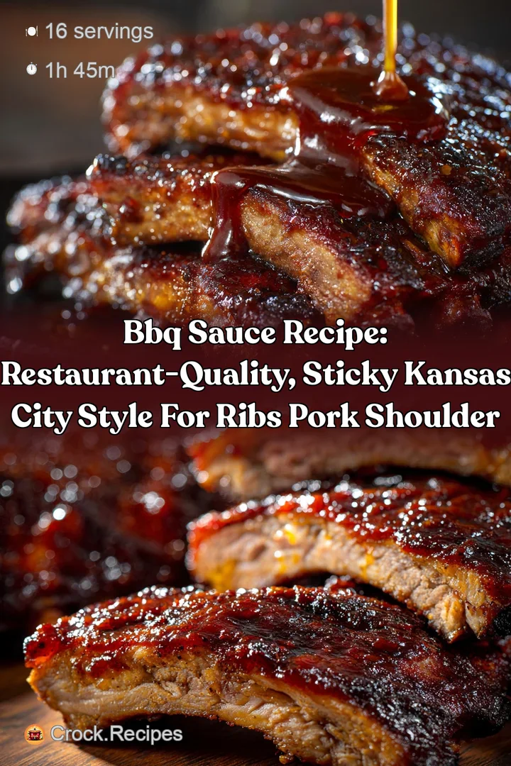 BBQ Sauce Recipe: Restaurant-Quality Sticky Kansas City Style for Ribs Pork Shoulder