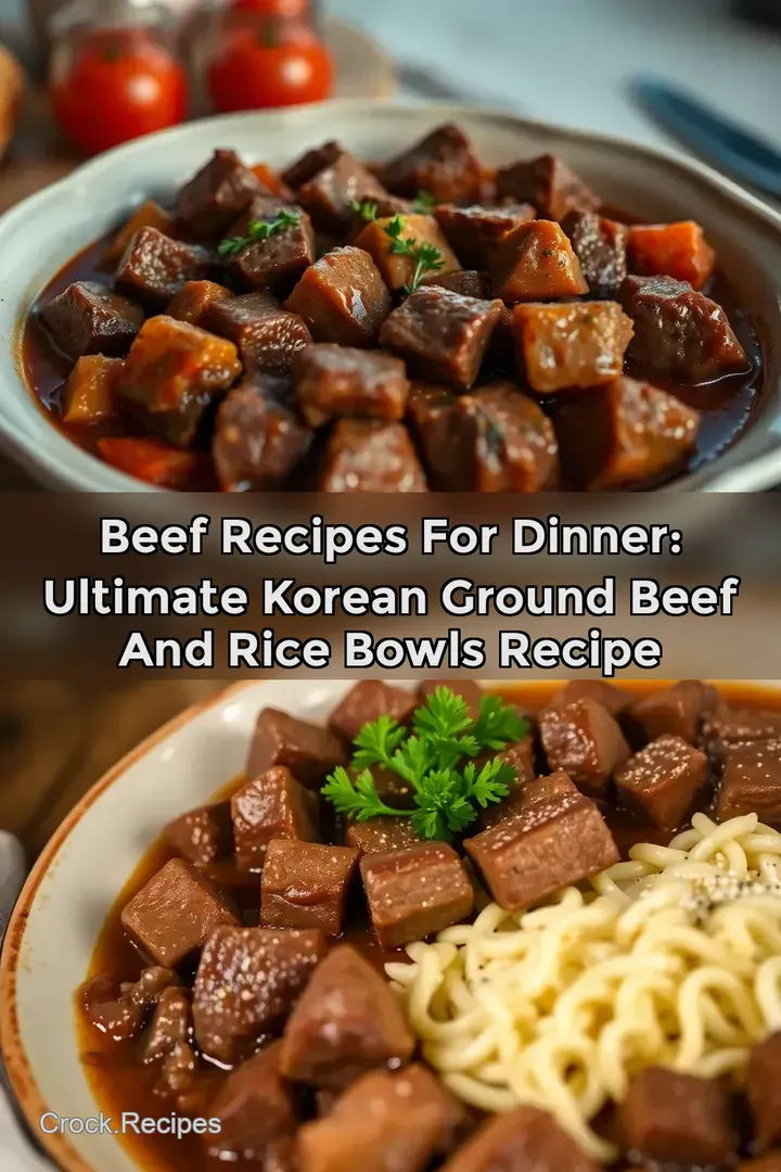 Beef Recipes for Dinner: ULTIMATE Korean Ground Beef and Rice Bowls Recipe