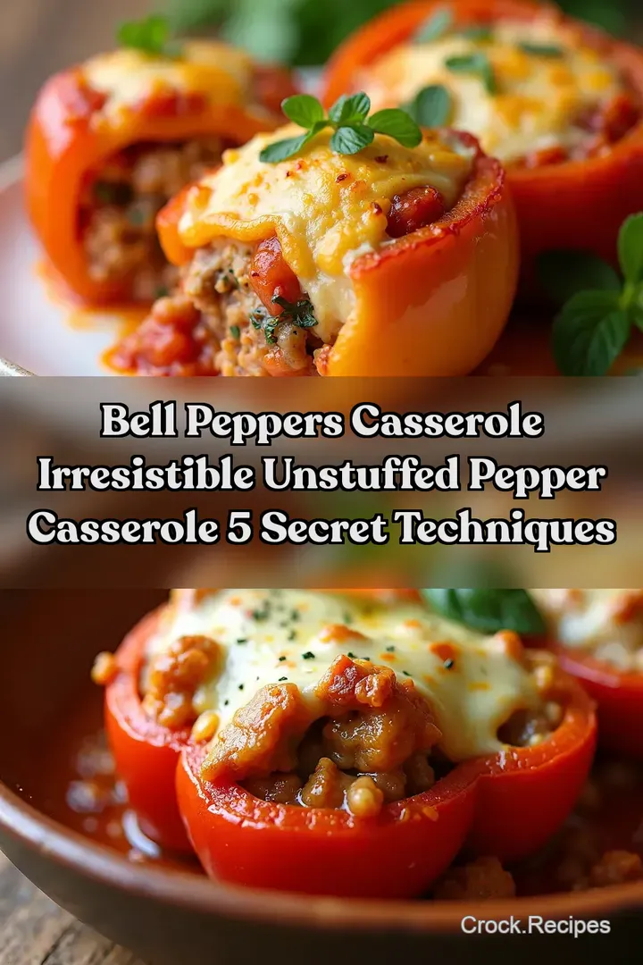 Bell Peppers Casserole Irresistible Unstuffed Pepper Casserole 5 Secret Techniques