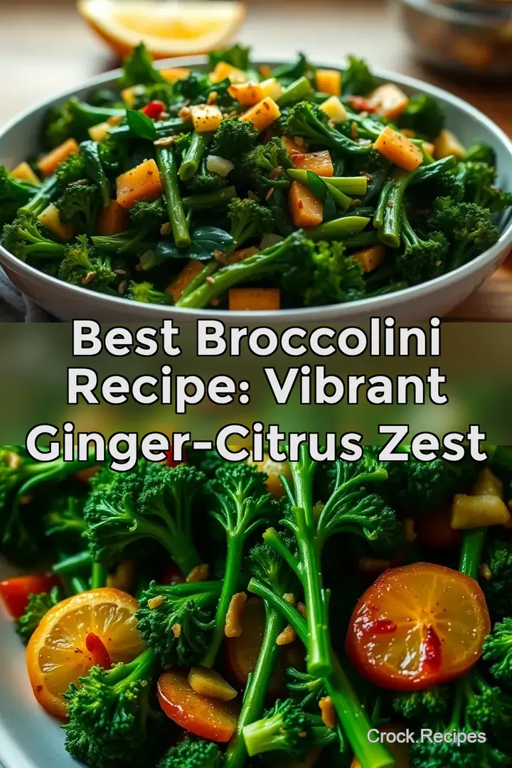 Best Broccolini Recipe: Vibrant Ginger-Citrus Zest