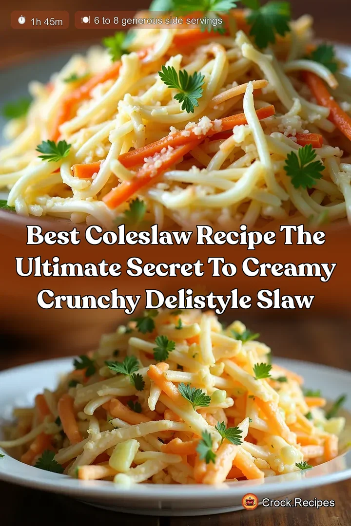 Best Coleslaw Recipe The Ultimate Secret to Creamy Crunchy DeliStyle Slaw