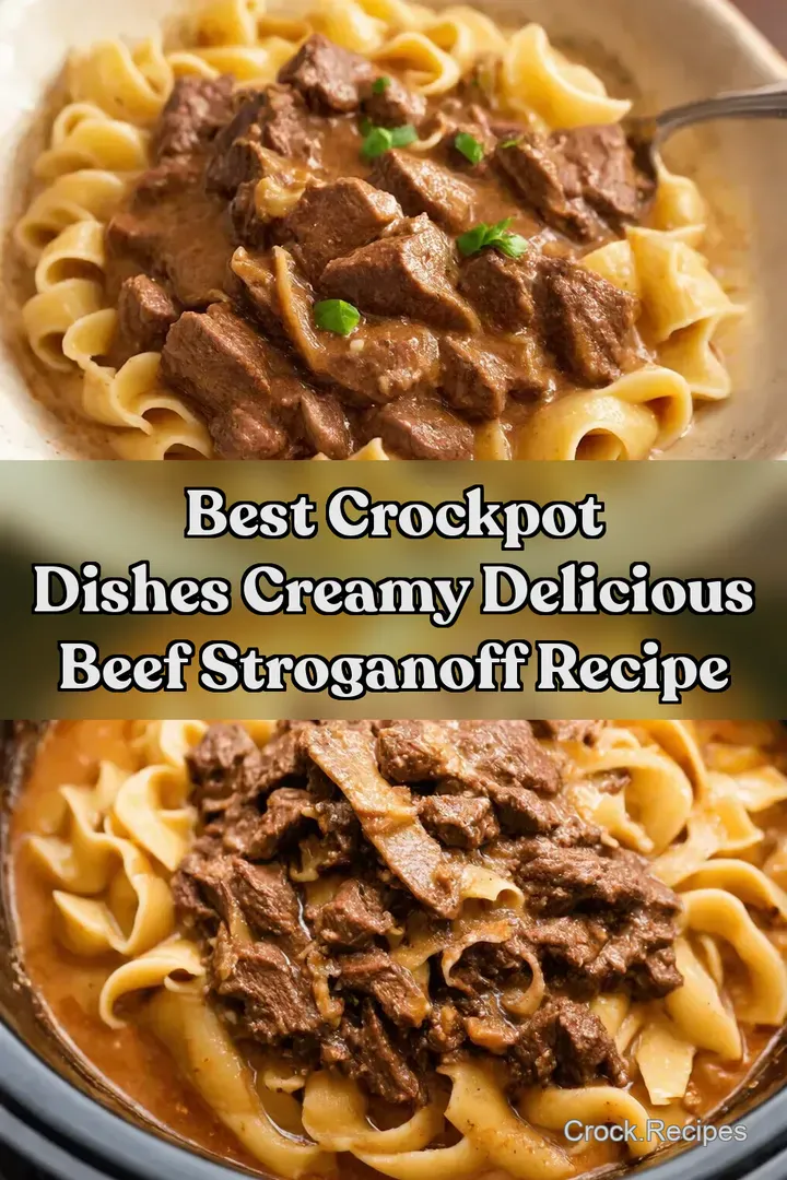 Best Crockpot Dishes Creamy Delicious Beef Stroganoff Recipe : PIN FOR LATER Best Crockpot Dishes Creamy Delicious Beef Stroganoff Recipe