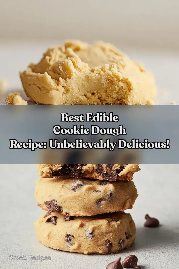Best Edible Cookie Dough Recipe: Unbelievably Delicious!