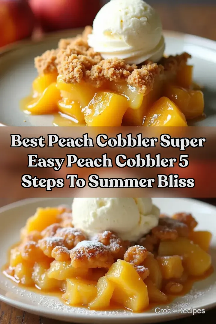Best Peach Cobbler Super Easy Peach Cobbler 5 Steps to Summer Bliss