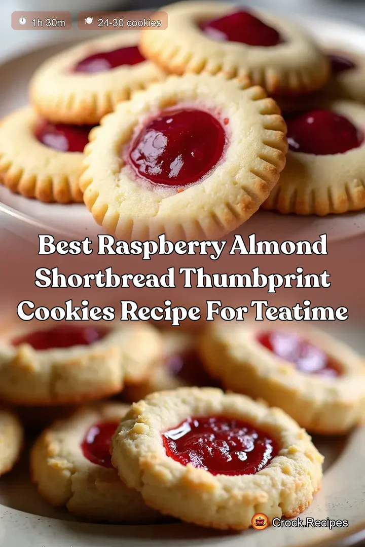 Best Raspberry Almond Shortbread Thumbprint Cookies Recipe for Teatime