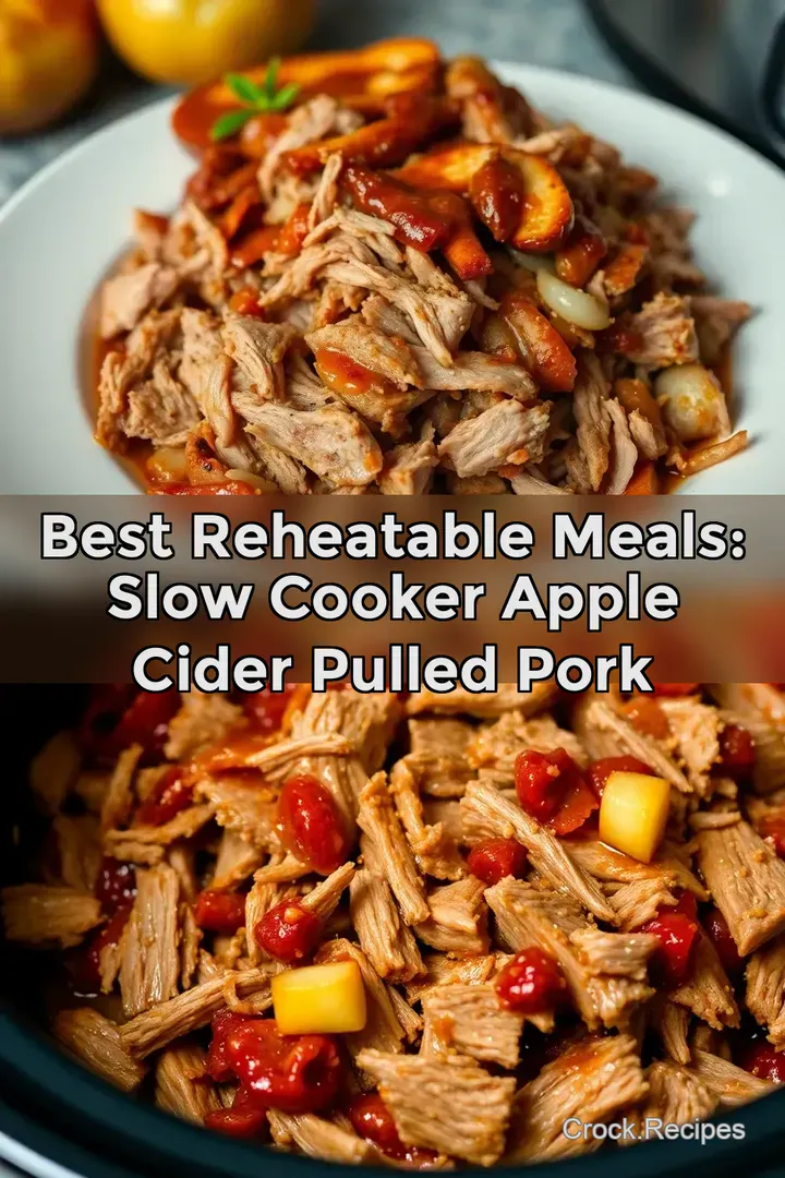 Best Reheatable Meals: Slow Cooker Apple Cider Pulled Pork