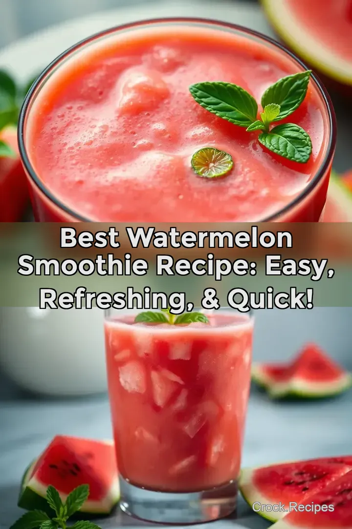 Best Watermelon Smoothie Recipe: Easy Refreshing &amp Quick!
