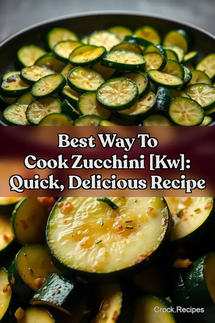 Best Way To Cook Zucchini [kw]: Quick Delicious Recipe