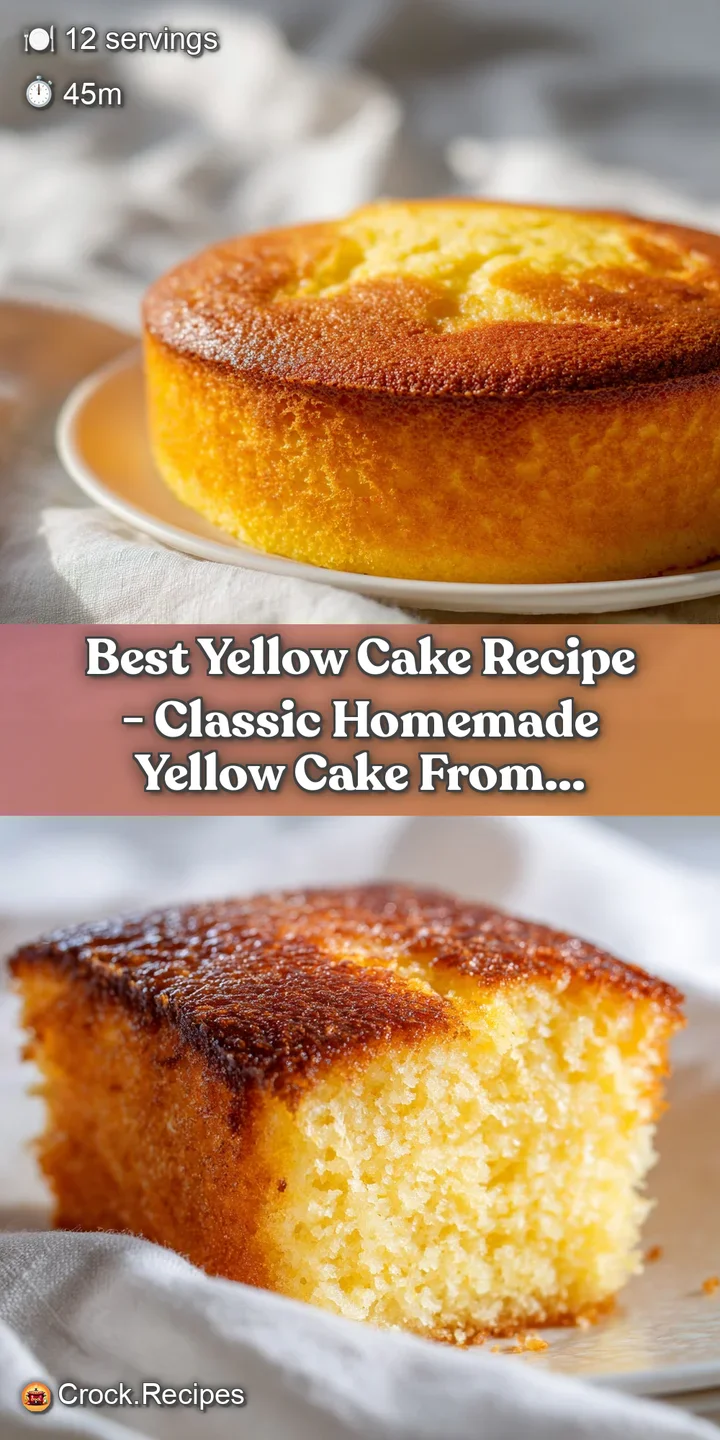 Close-up of a moist, golden yellow cake with a delicate, tender crumb texture.