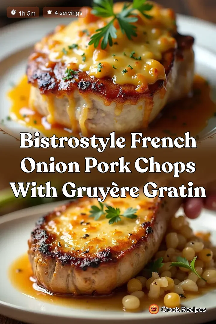 BistroStyle French Onion Pork Chops with Gruy&egrave;re Gratin