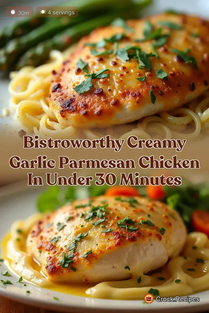 BistroWorthy Creamy Garlic Parmesan Chicken in Under 30 Minutes