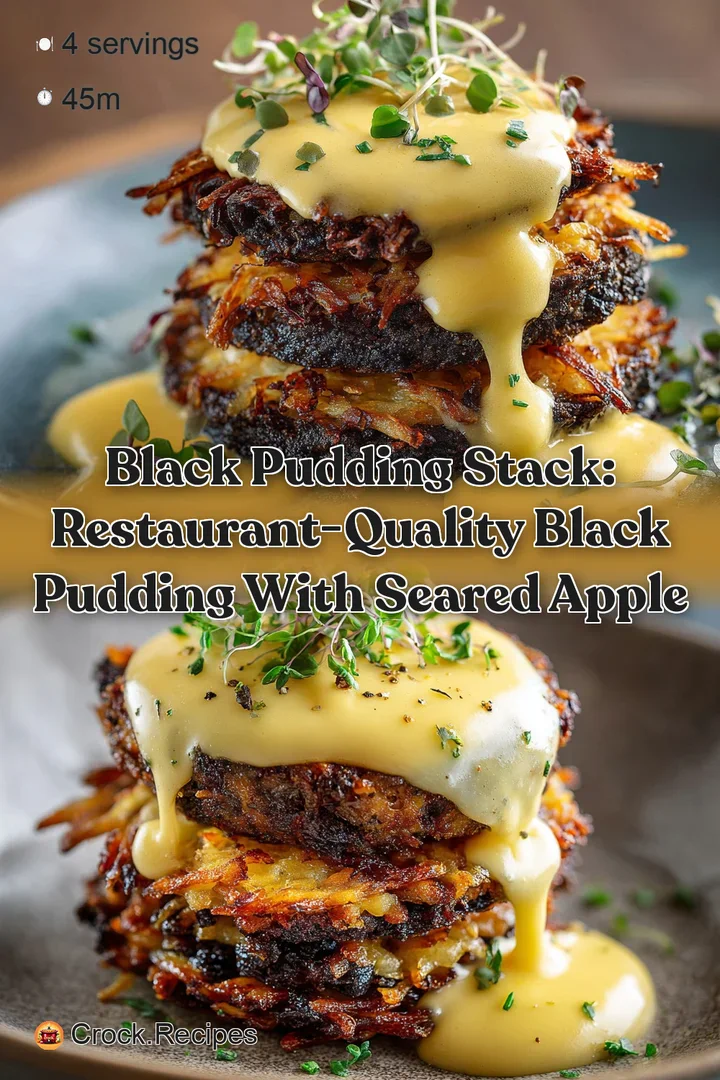 Black Pudding Stack: Restaurant-Quality Black Pudding with Seared Apple