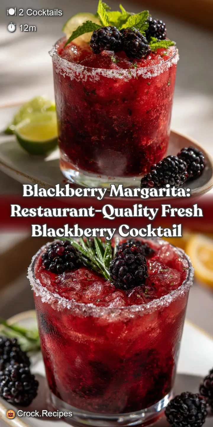 Blackberry Margarita: Restaurant-Quality Fresh Blackberry Cocktail