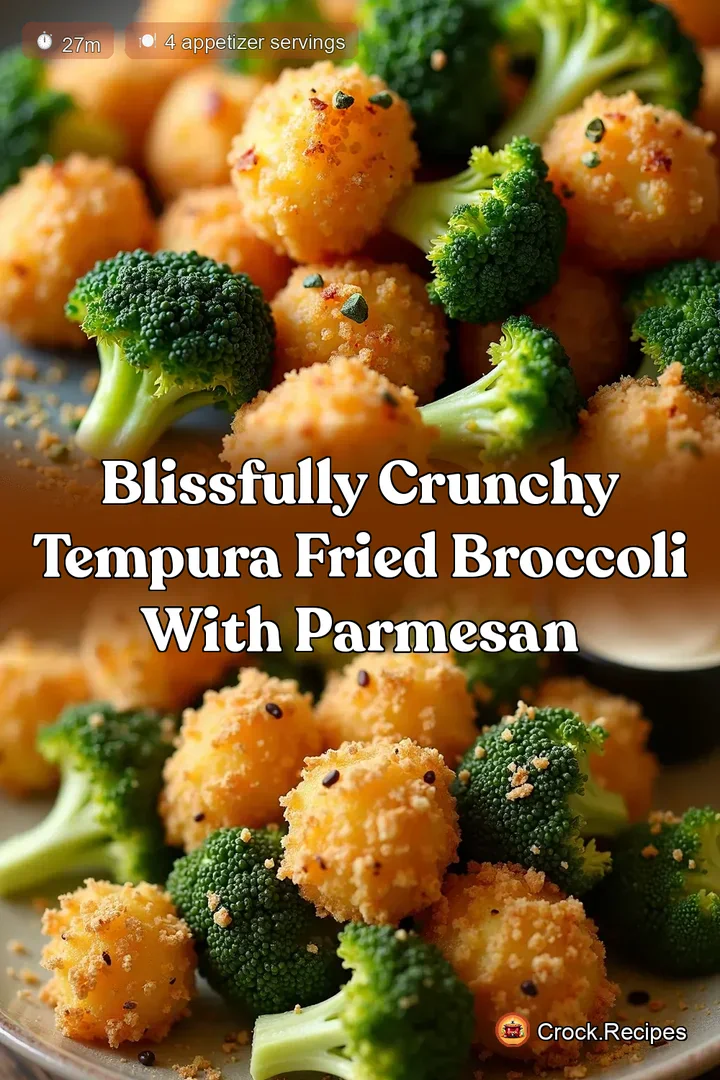 Blissfully Crunchy Tempura Fried Broccoli with Parmesan