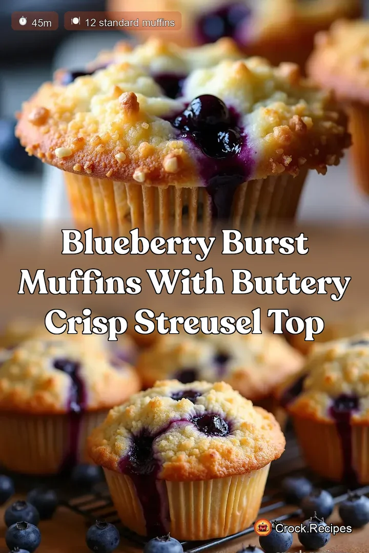 Blueberry Burst Muffins with Buttery Crisp Streusel Top