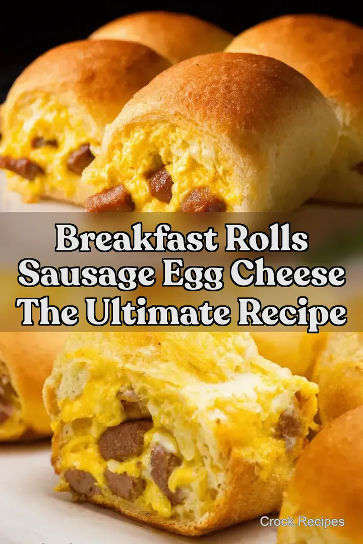 Breakfast Rolls Sausage Egg Cheese The ULTIMATE Recipe