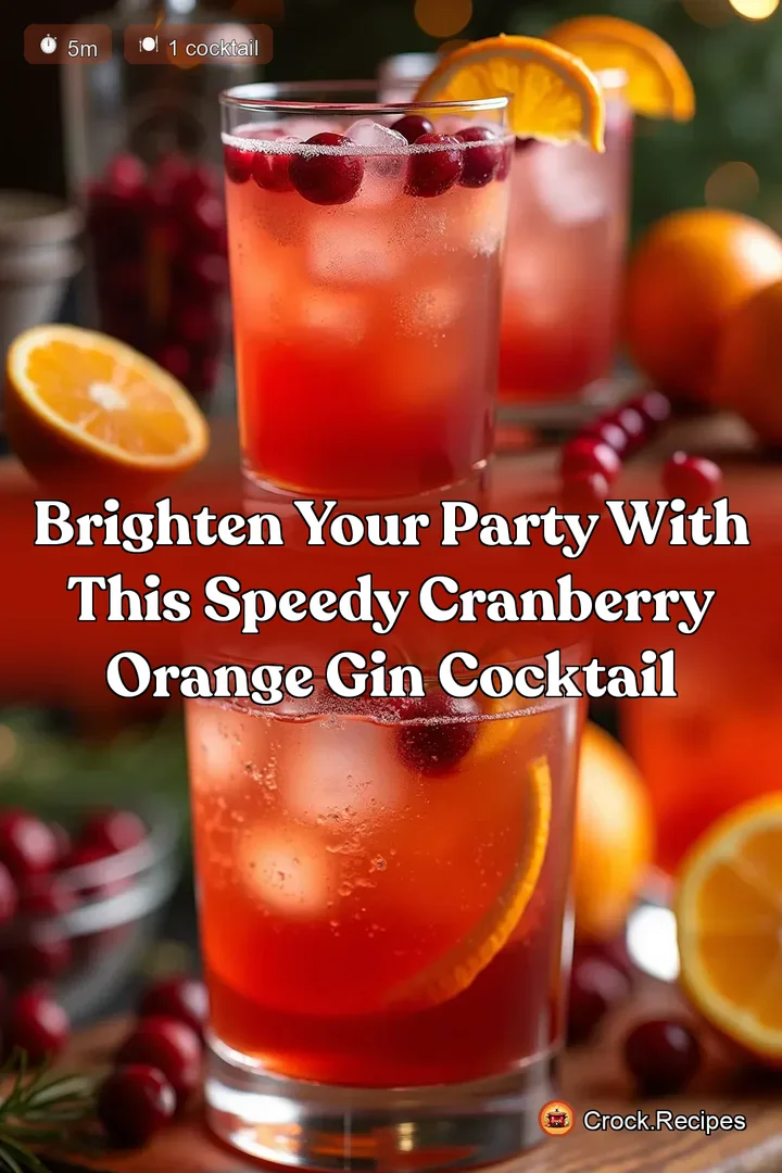 Brighten Your Party with This Speedy Cranberry Orange Gin Cocktail