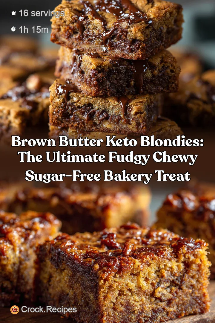 Brown Butter Keto Blondies: The Ultimate Fudgy Chewy Sugar-Free Bakery Treat