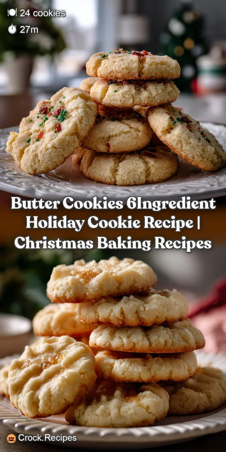 Butter Cookies 6Ingredient Holiday Cookie Recipe | Christmas Baking Recipes