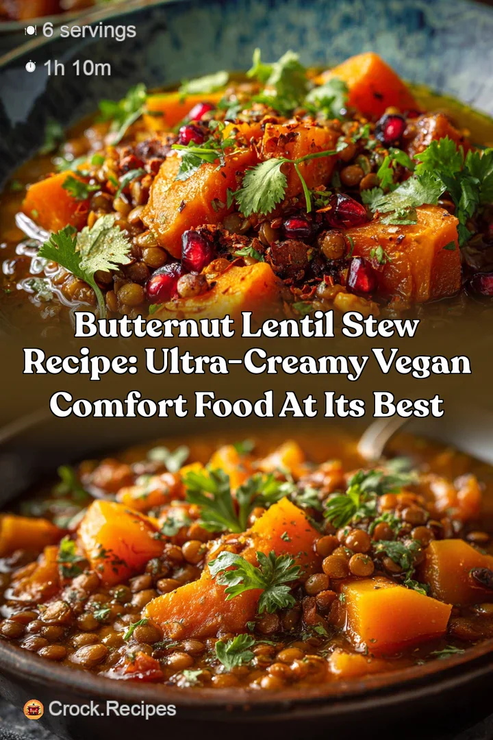 Butternut Lentil Stew Recipe: Ultra-Creamy Vegan Comfort Food at its Best
