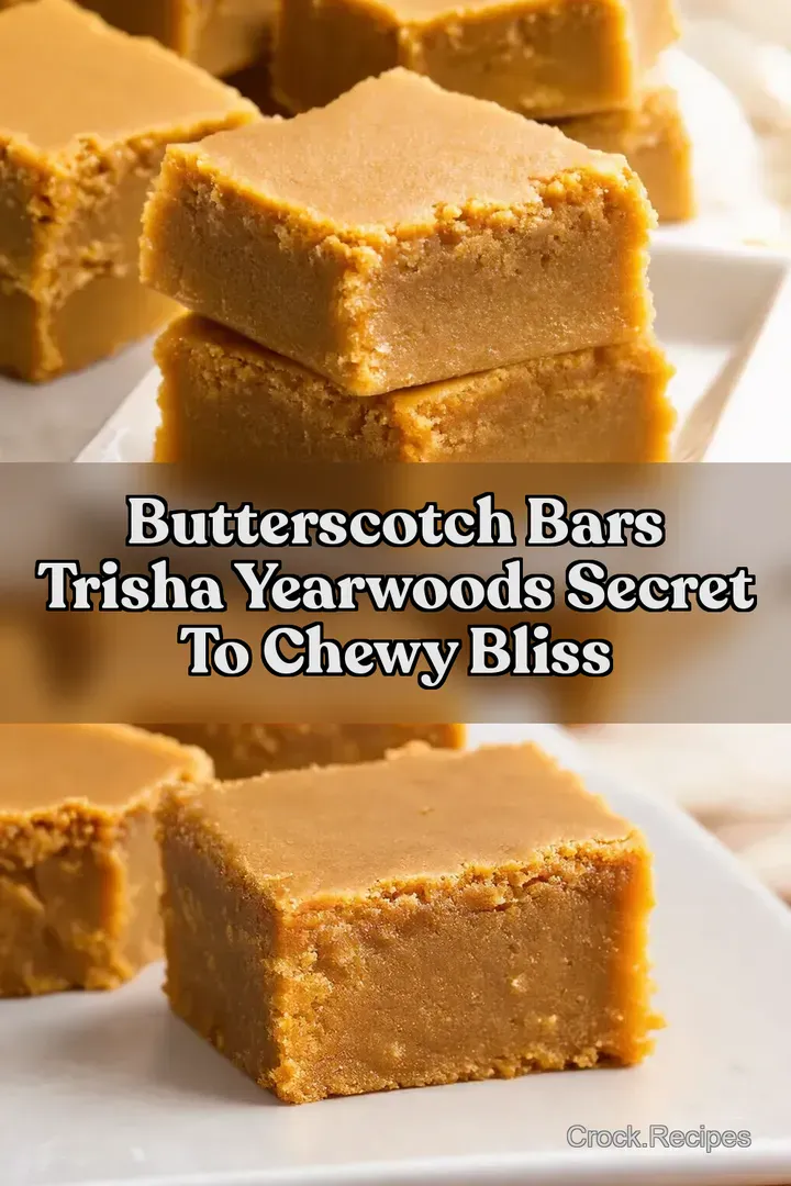 Butterscotch Bars Trisha Yearwoods Secret to Chewy Bliss