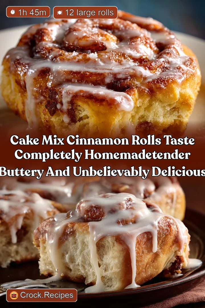 Cake Mix Cinnamon Rolls taste completely homemadetender buttery and unbelievably delicious