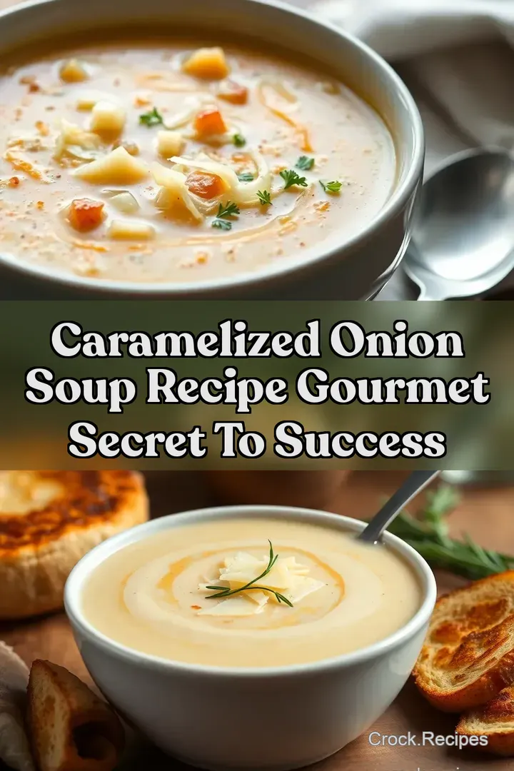 Caramelized Onion Soup Recipe Gourmet Secret To Success