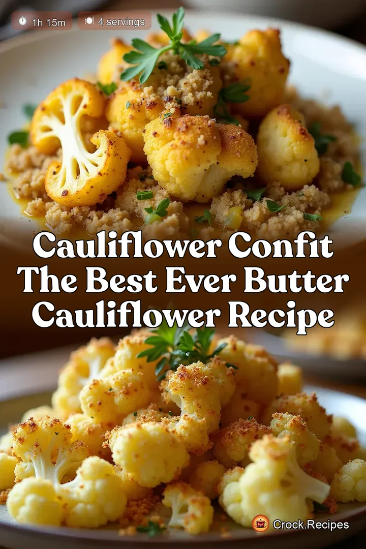 Cauliflower Confit The Best Ever Butter Cauliflower Recipe