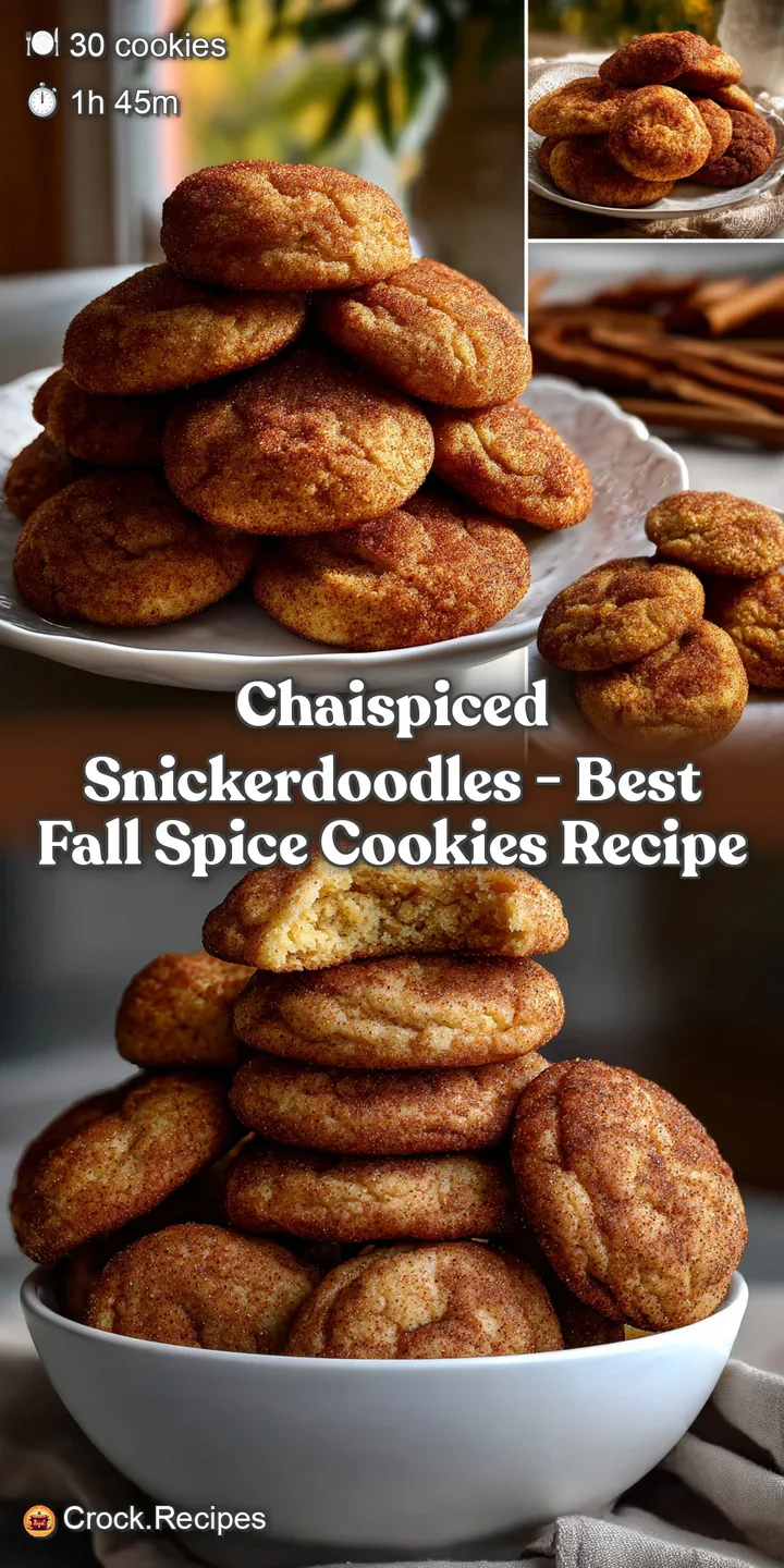 ChaiSpiced Snickerdoodles - Best Fall Spice Cookies Recipe