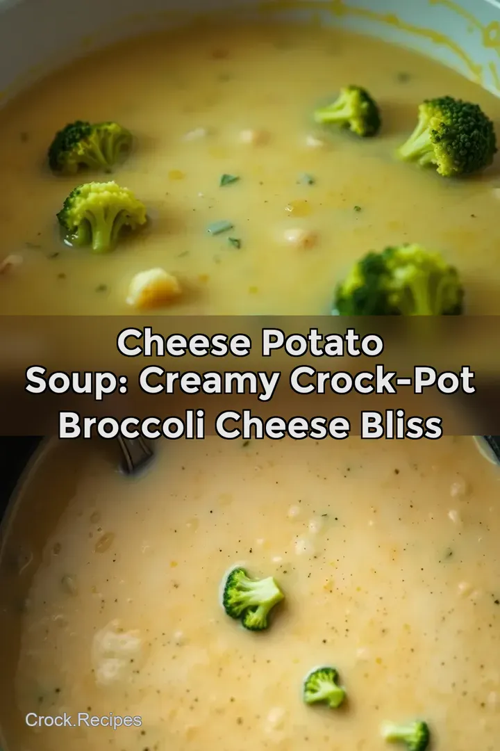 Cheese Potato Soup: Creamy Crock-Pot Broccoli Cheese Bliss