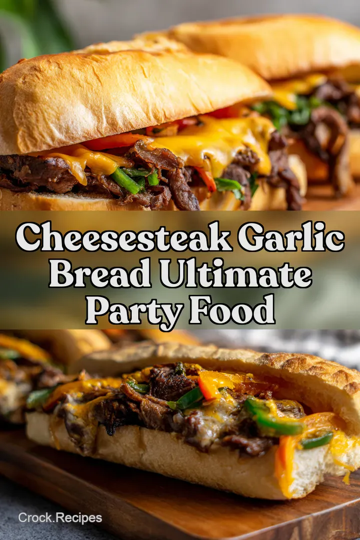 Cheesesteak Garlic Bread Ultimate Party Food