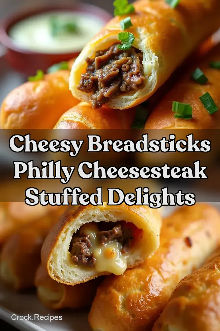 Cheesy Breadsticks Philly Cheesesteak Stuffed Delights