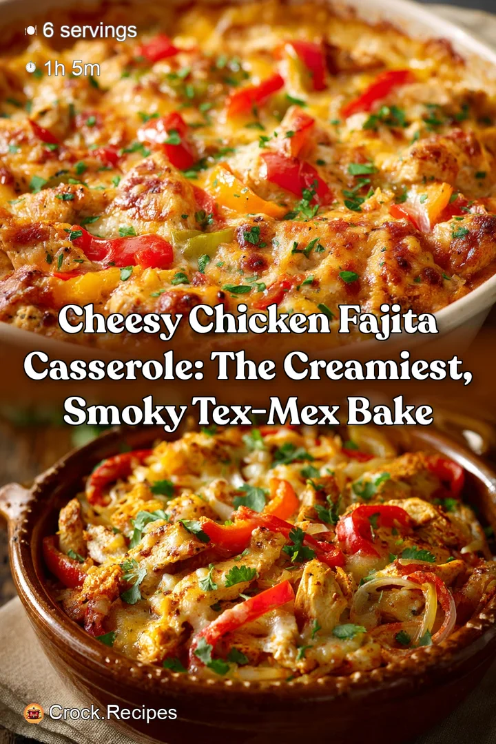Cheesy Chicken Fajita Casserole: The Creamiest Smoky Tex-Mex Bake