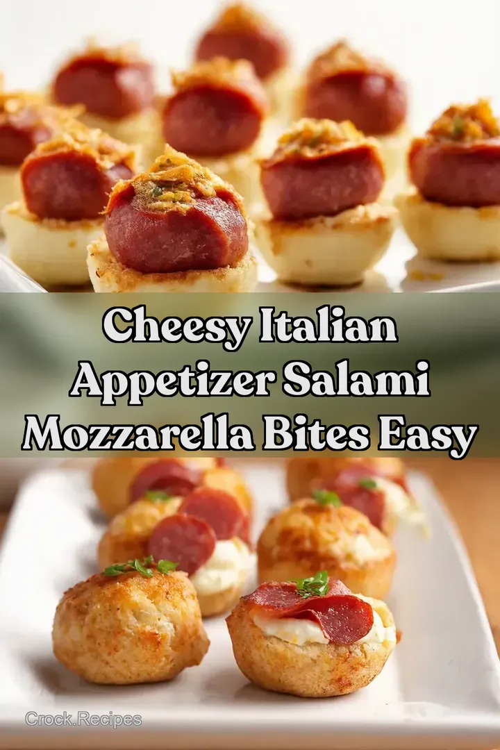 Cheesy Italian Appetizer Salami Mozzarella Bites EASY