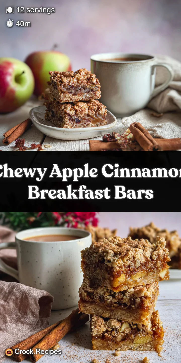 Close-up of a chewy apple cinnamon bar highlighting the moist interior, crisp edges, and sweet, speckled apple pieces within.
