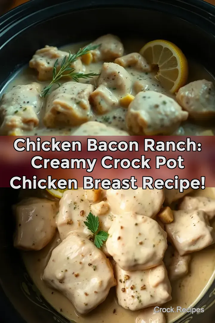 Chicken Bacon Ranch: Creamy Crock Pot Chicken Breast Recipe!