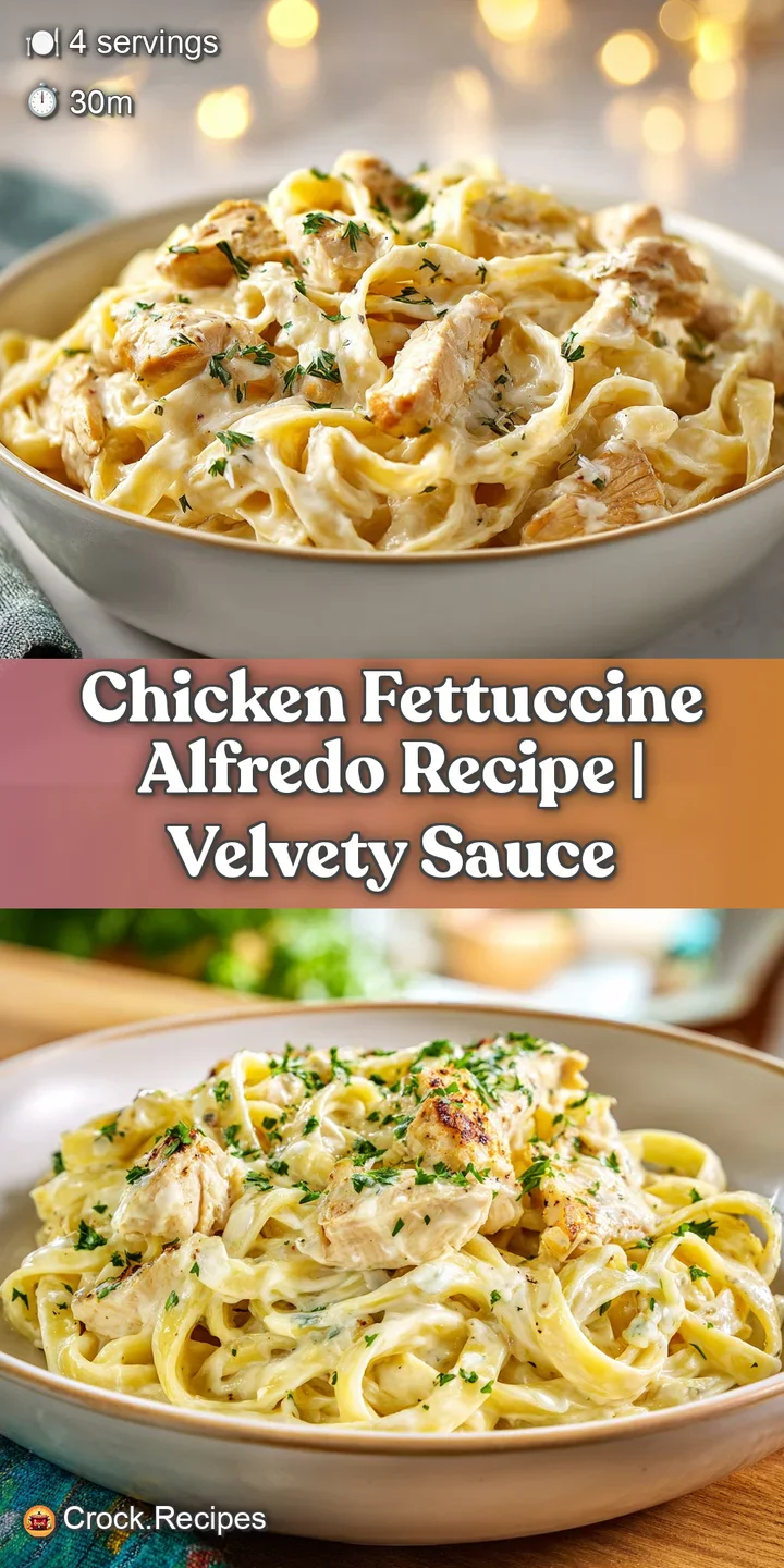 Close-up of Chicken Alfredo: Al dente fettuccine with a luscious, creamy sauce clinging to the pasta and savory chicken pi...