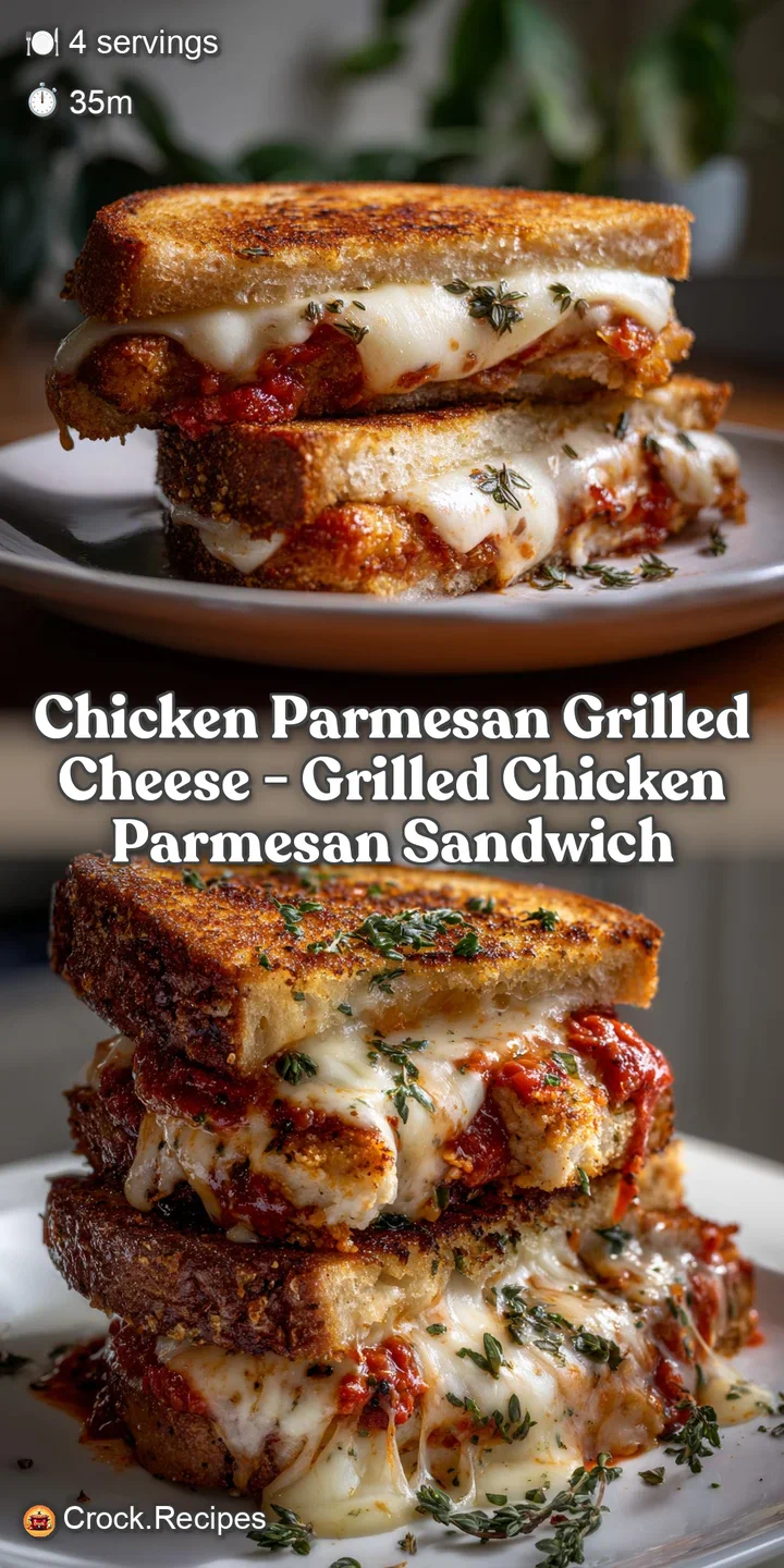 Chicken Parmesan Grilled Cheese - Grilled Chicken Parmesan Sandwich