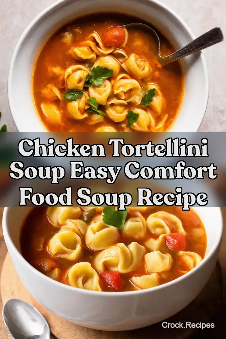 Chicken Tortellini Soup Easy Comfort Food Soup Recipe