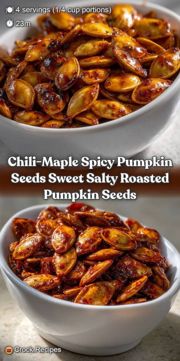 Chili-Maple Spicy Pumpkin Seeds Sweet Salty Roasted Pumpkin Seeds