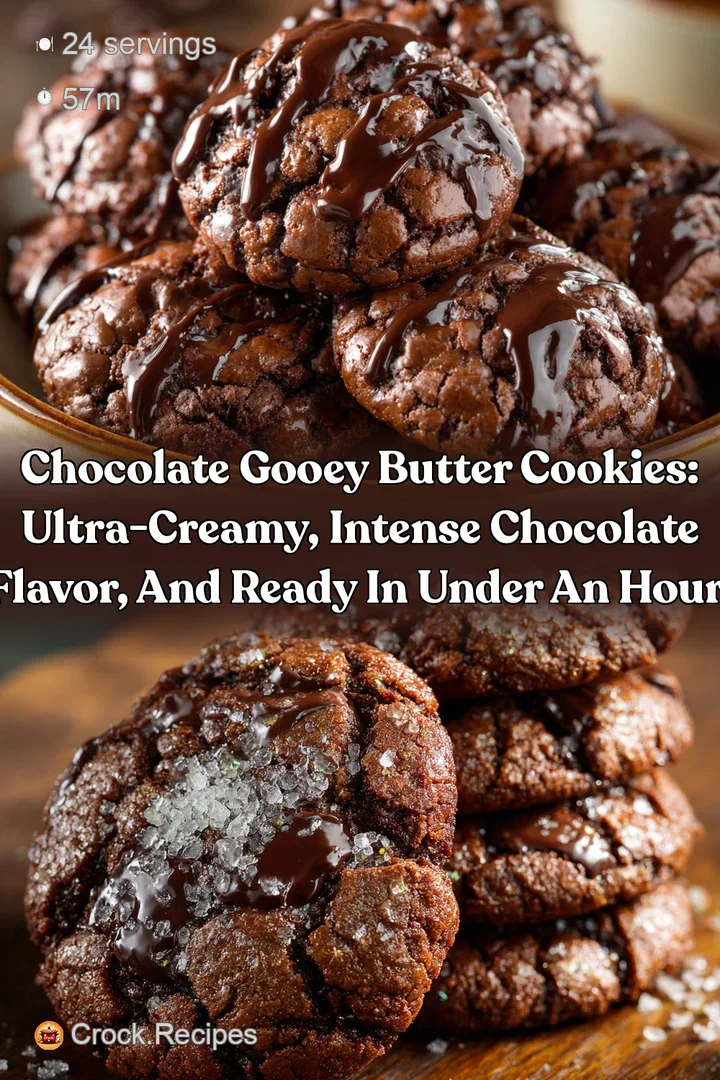 Chocolate Gooey Butter Cookies: Ultra-creamy intense chocolate flavor and ready in under an hour.