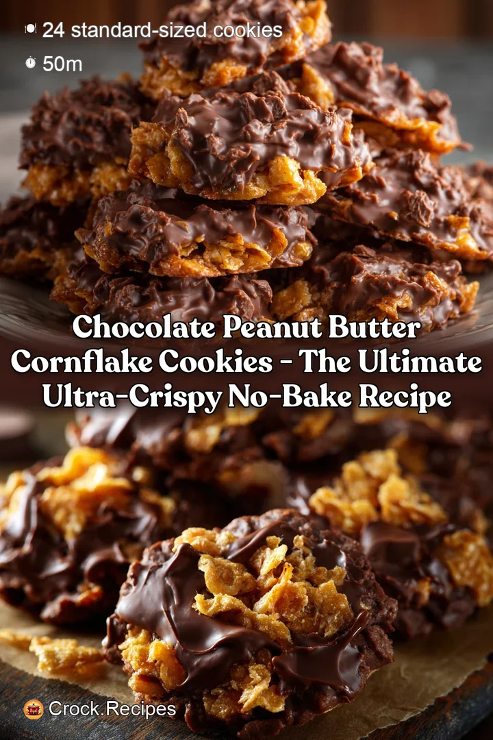 Chocolate Peanut Butter Cornflake Cookies - The Ultimate Ultra-Crispy No-Bake Recipe