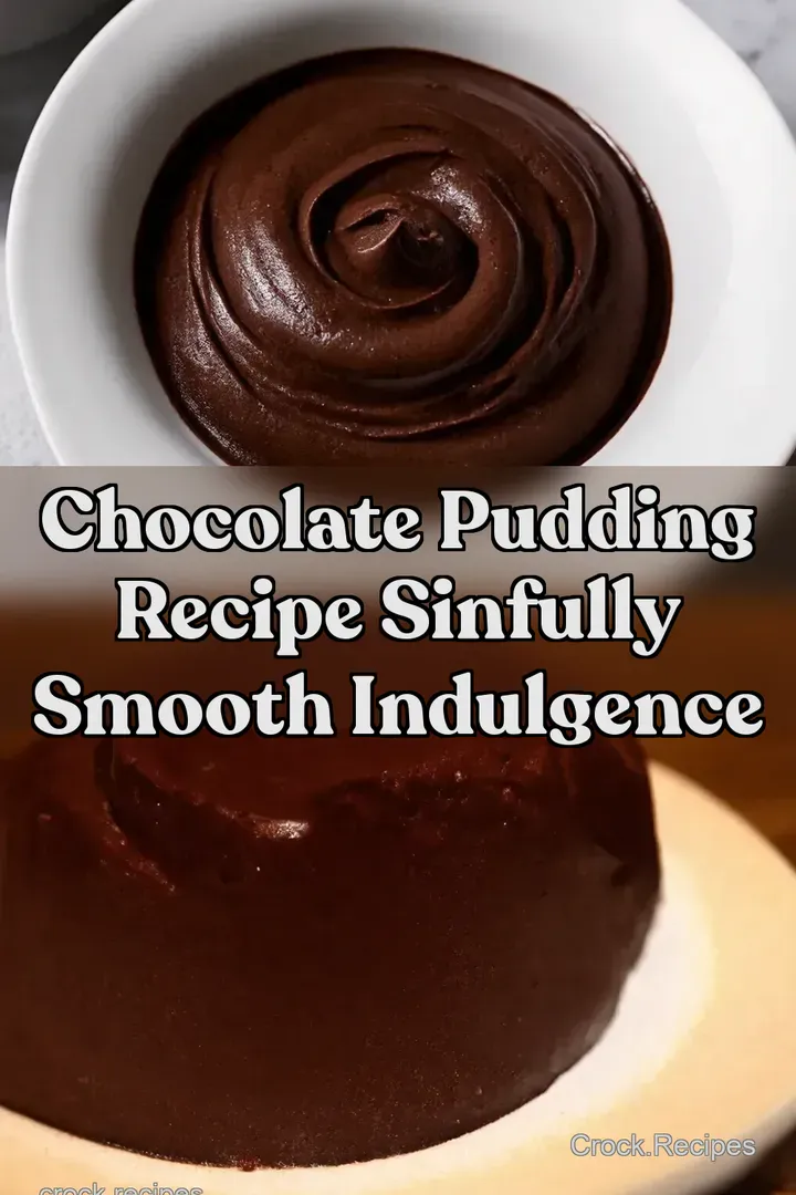 Chocolate Pudding Recipe Sinfully Smooth Indulgence