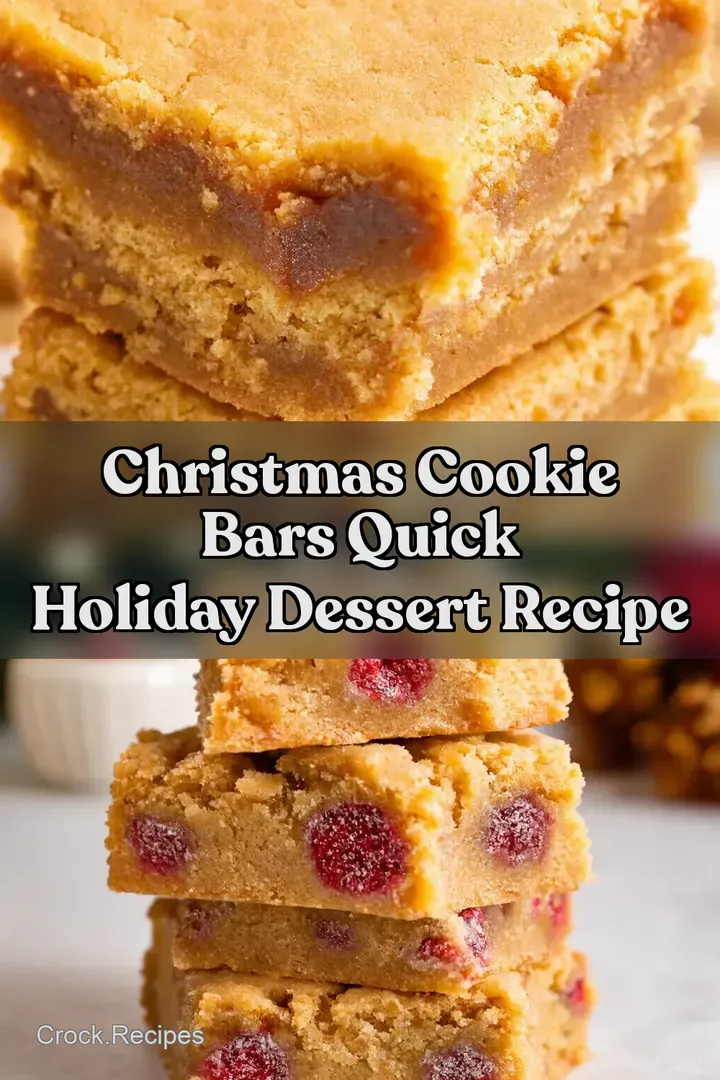 Christmas Cookie Bars Quick Holiday Dessert Recipe